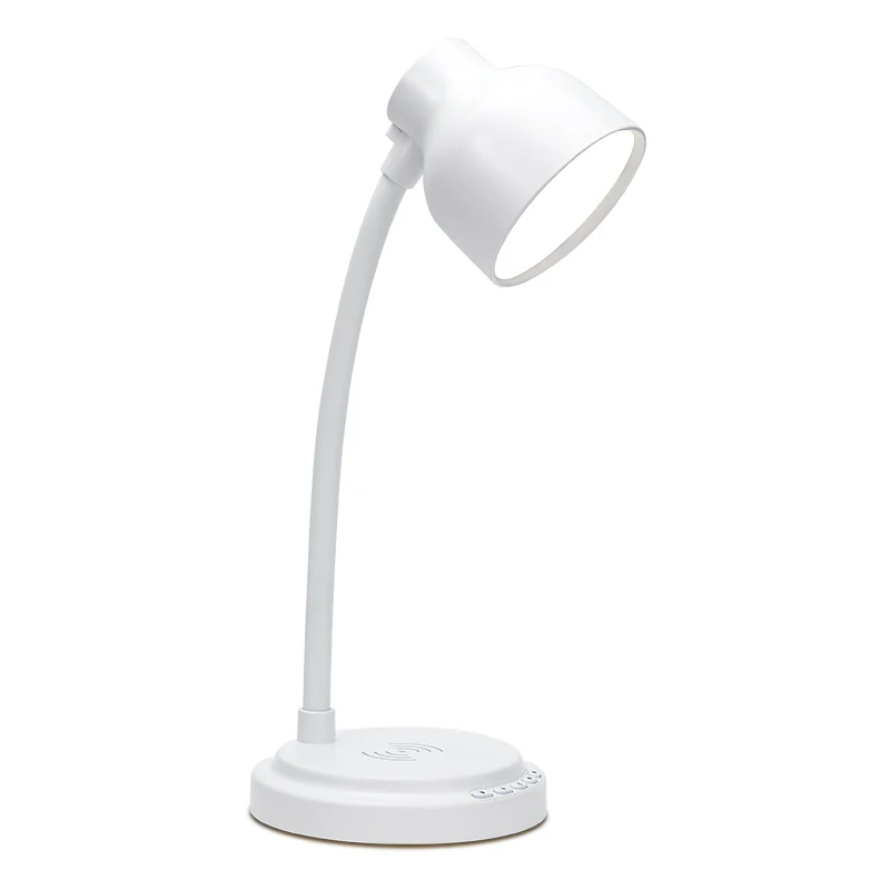 New product 2022 Multi function  3 in 1 Speaker 10W Wireless Charger Simple design Round LED Adjustable Lamp