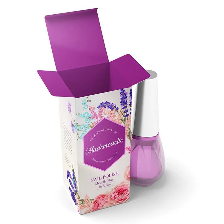 Оптовая Продажа с фабрики изготовленная на заказ дешевая небольшая упаковка косметического продукта упаковочная бумага для лака ногтей коробка масла