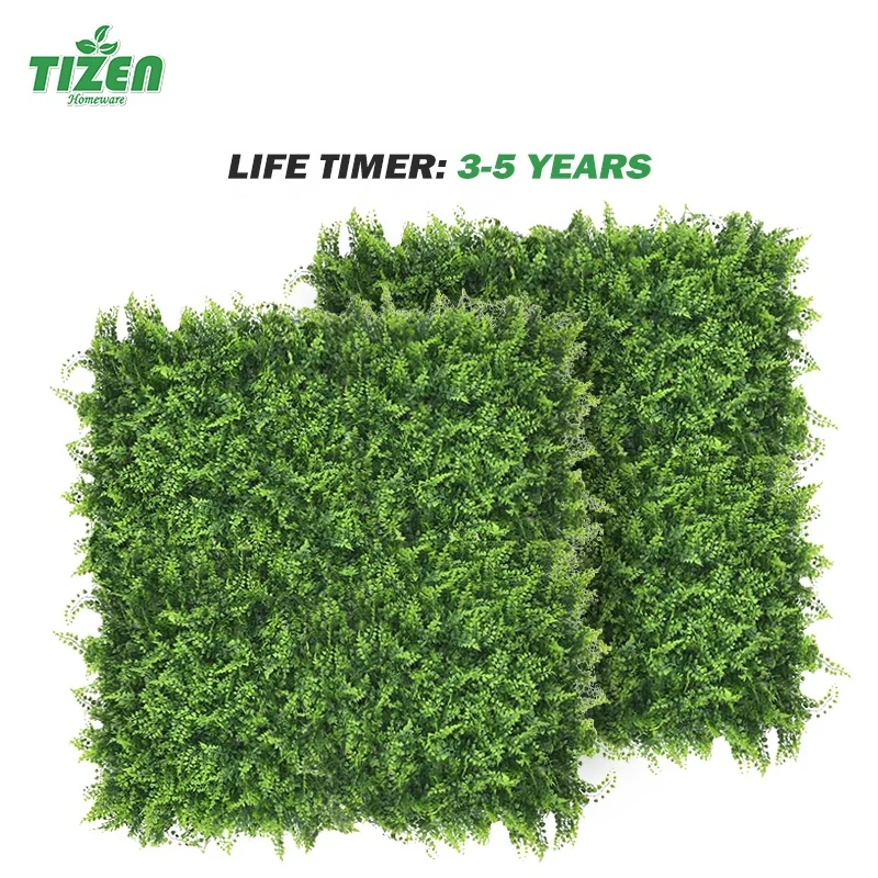 Tizen High quality plastic garden decor boxwood panel topiary hedge green artificial plant grass wall