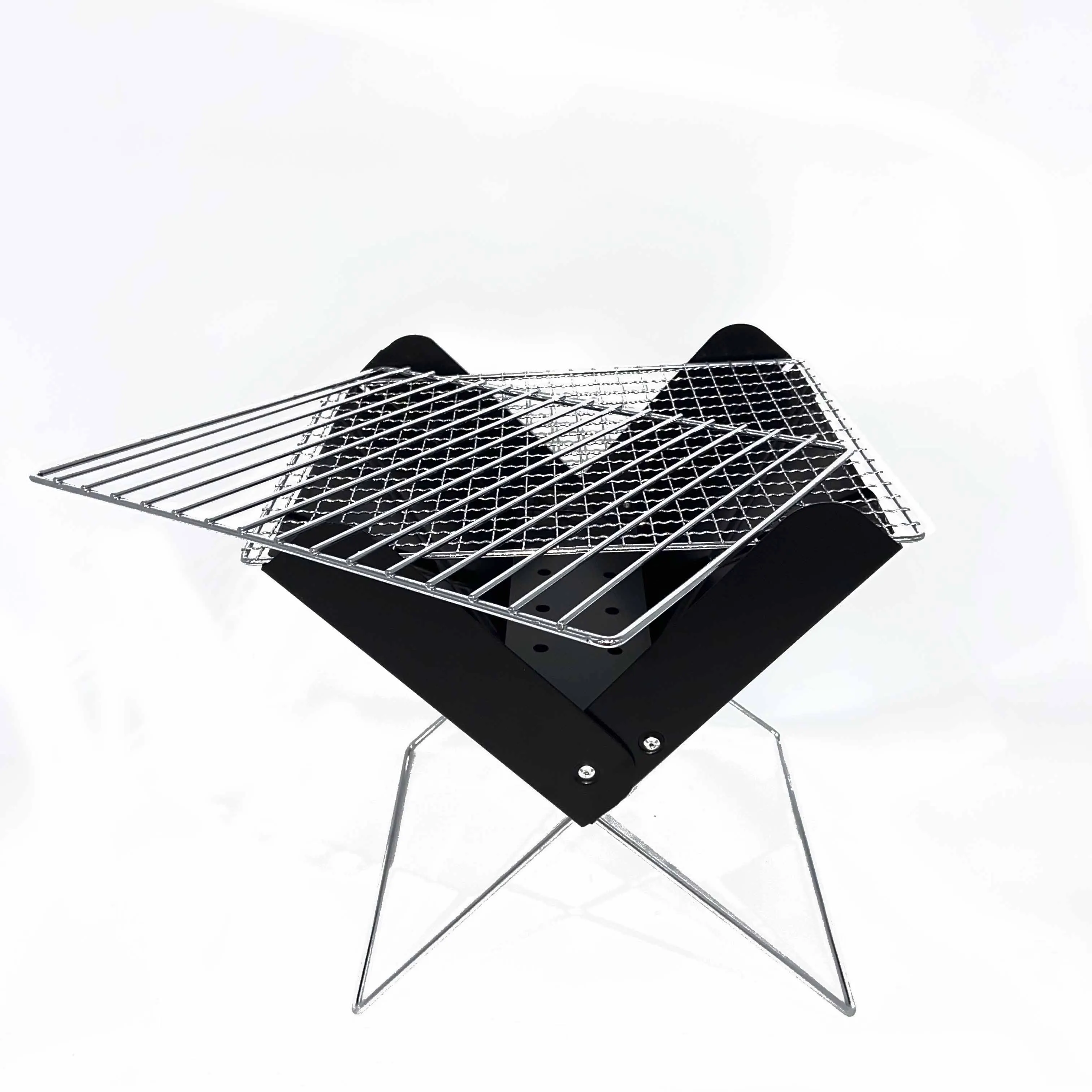 Folding grill outdoor portable barbecue oven camping  BBQ rack charcoal wood stove
