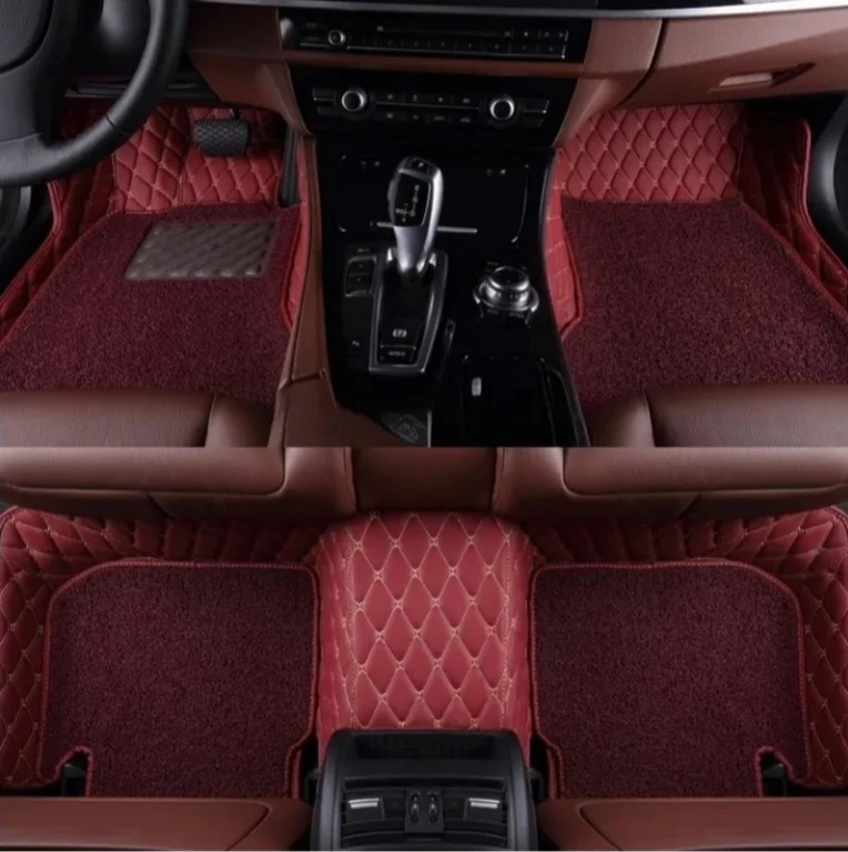 Car Auto Floor Mats Front Only Carpet Leather Universal Car Mats Front Foot Mat