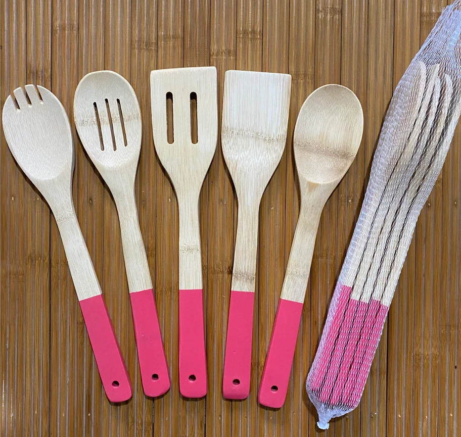 Hot Selling Kitchen Utensils Set Bamboo Cooking Tools Premium Kitchen Accessories