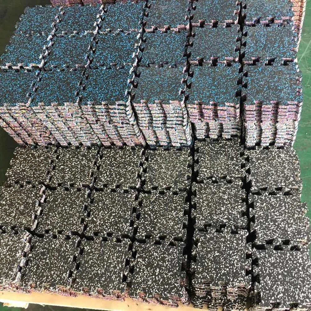 
20mm commercial anti slip fitness heavy duty interlocking gym EPDM rubber flooring tiles 