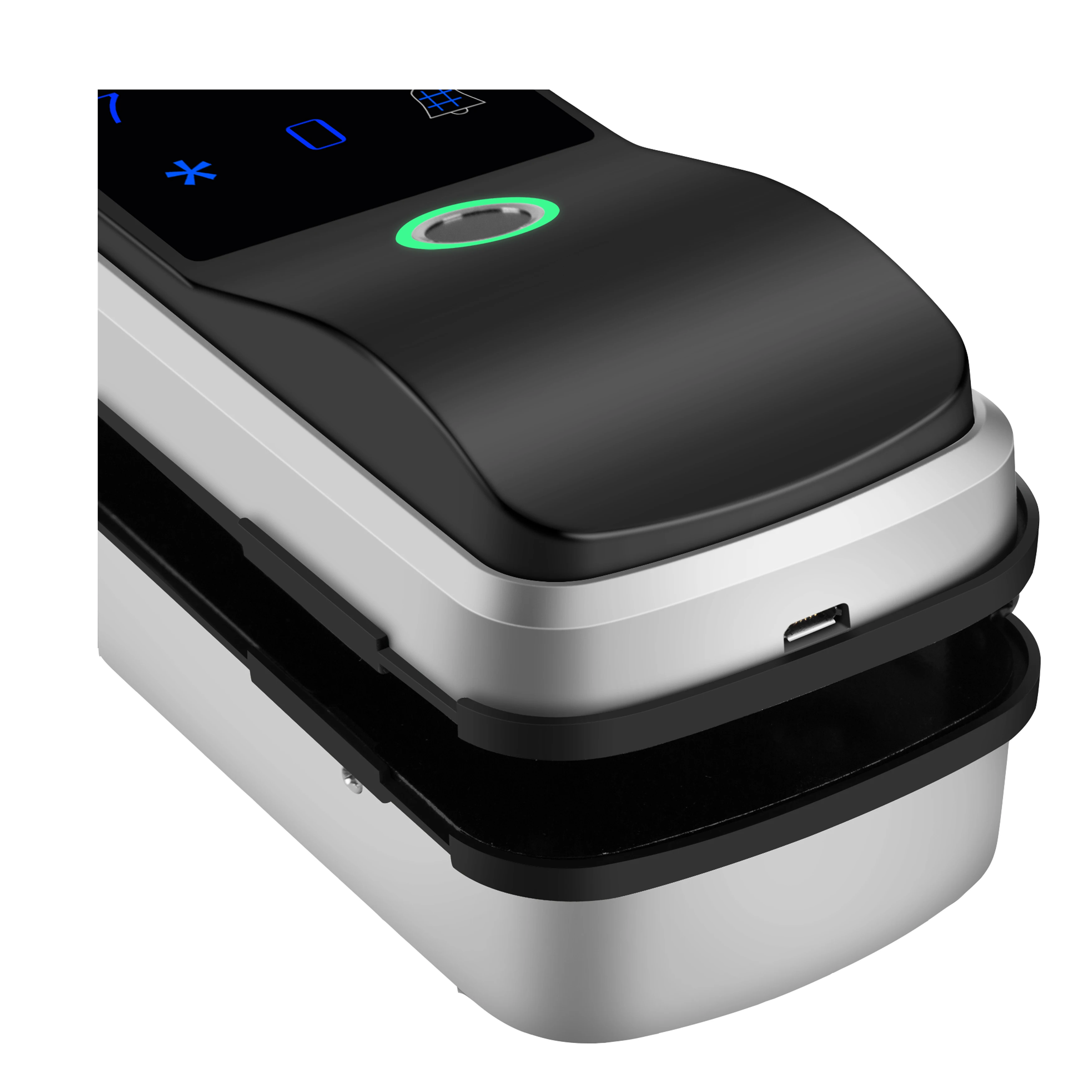 
Amazon office high security aluminum alloy Tuya smart sliding fingerprint magnetic glass door lock 