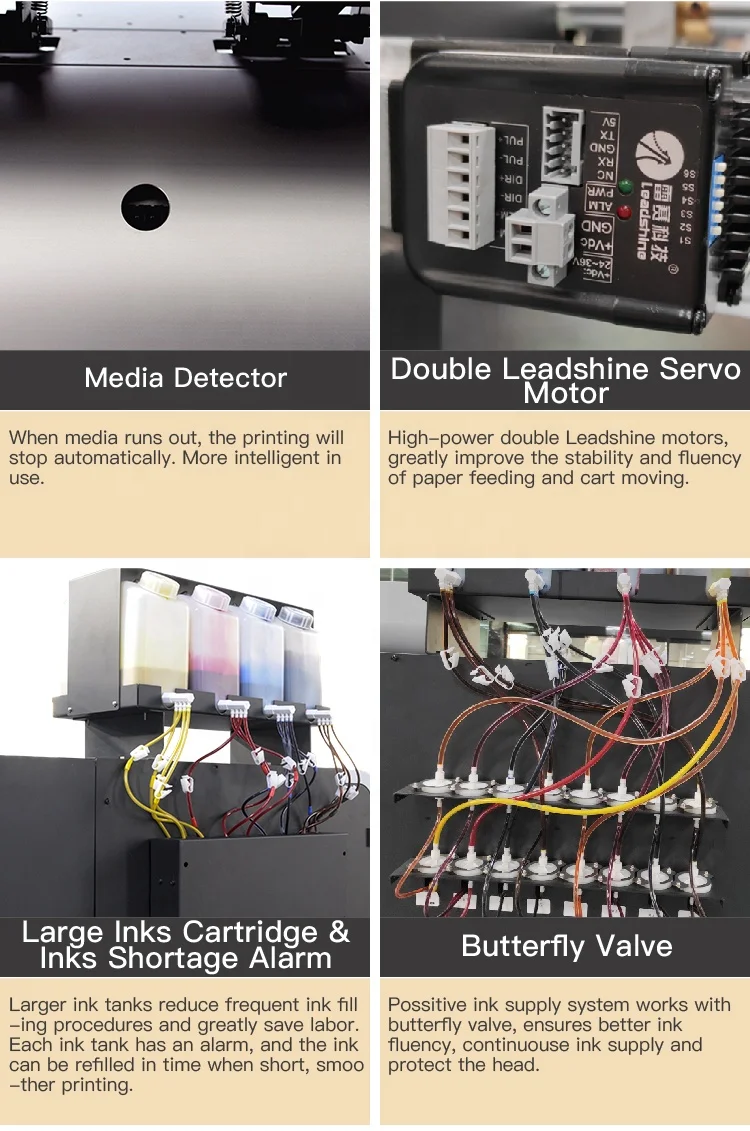 china factory direct sale 1.8 meter Dye Sublimation industrial Printer With 8 Pieces Printhead
