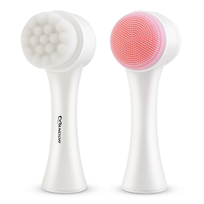 Andor Korean Facial Cleansing Brush With Silicone Massage Brushes For Deep Cleaning