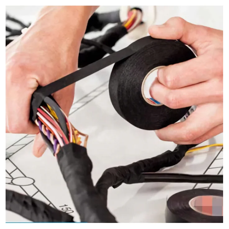 Auto Harness Cloth Tape Adhesive Cable Harness Wiring Tape Without Slochan
