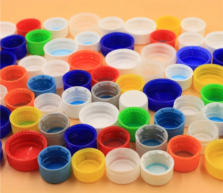 28MM PP/PE colorful white black yellow red blue screw cover caps plastic bottle cap