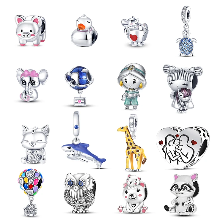 Custom Logo Hot Selling Products 2024 New 925 Sterling Silver Charms Charms Original Luxury Charms For Jewelry Making