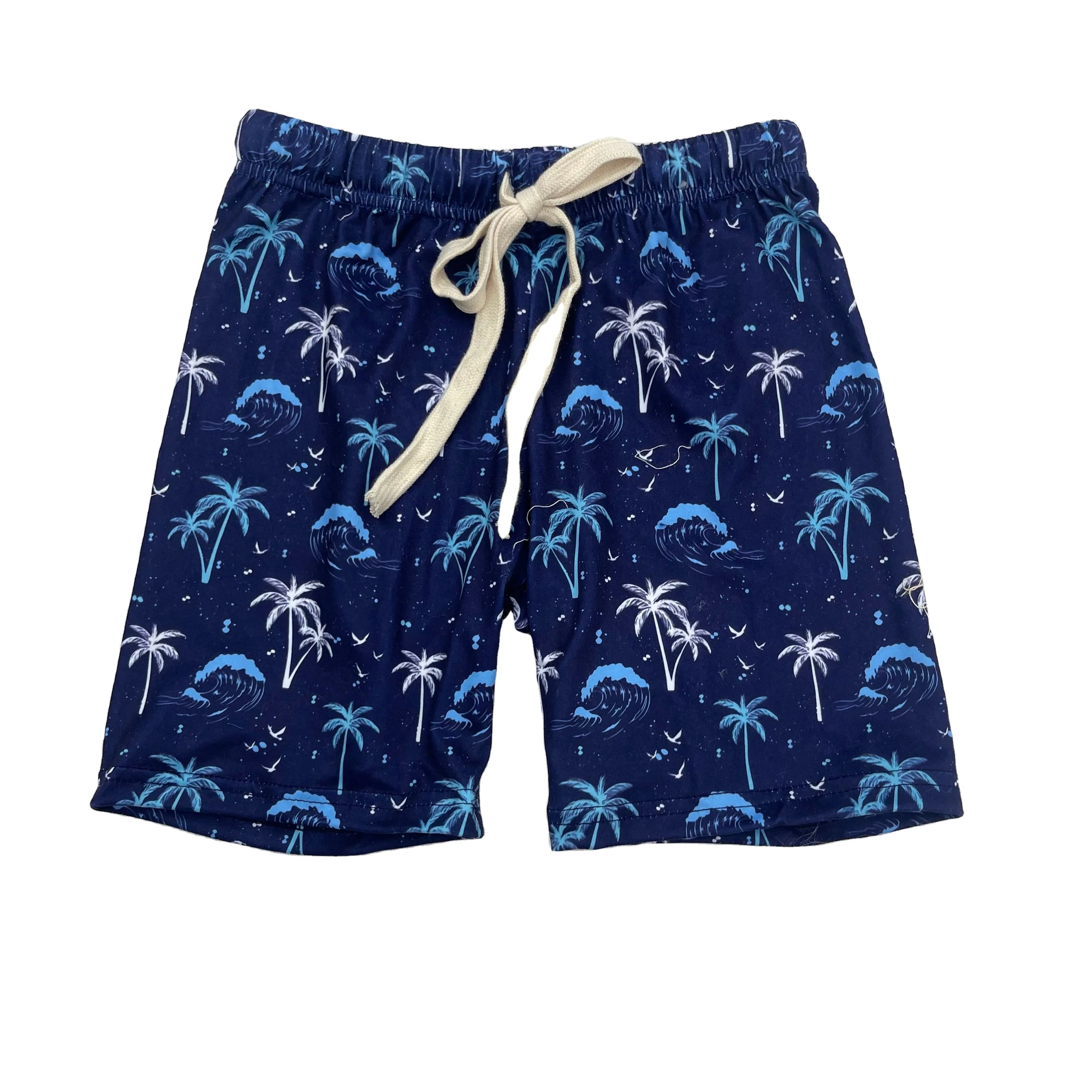 Qingli OEM beach Style Coconut Tree Printing Board Shorts Swimwear Men Swim Trunks Beach Shorts