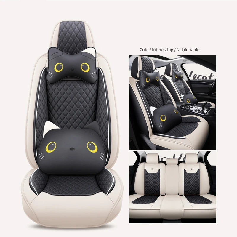 Seat Covers  Car Seat Covers   cartoon style There are headrest and embrace pillow matching design