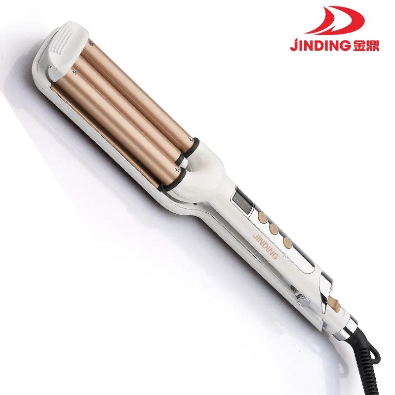 Deep Waver Ceramic Coating 3 Triple Barrel Hair Curler Curling Iron