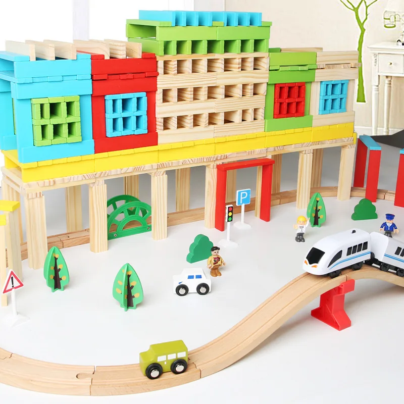 121 шт. набор деревянных строительных