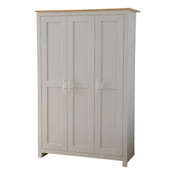 GREY with Oak 3 Piece Bedroom Furniture Set Chest Bedside 3 door wardrobe set Soft Close Wardrobe