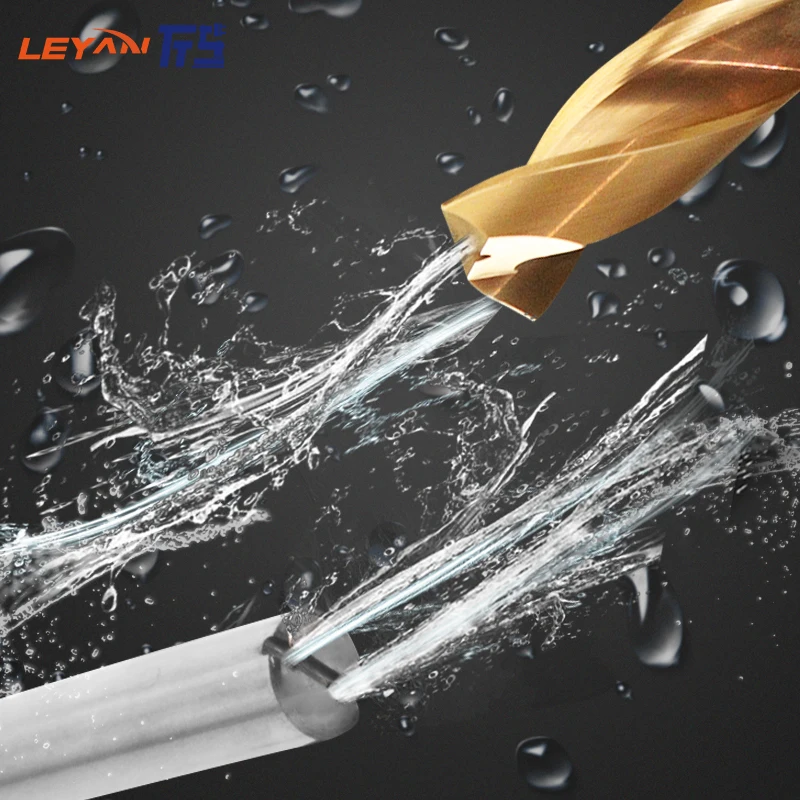 HRC65 Tungsten Steel Design Carbide Twist Bit Set Inner Cooling 5*D Twist Drill Bit Set