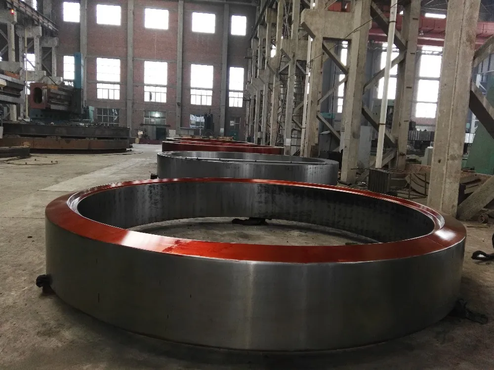 Large Casting Steel Rotary Kiln Live Ring Rotary Kiln Riding Ring Tyre