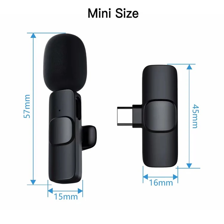2.4g wireless mini microphone with noise cancelling mic