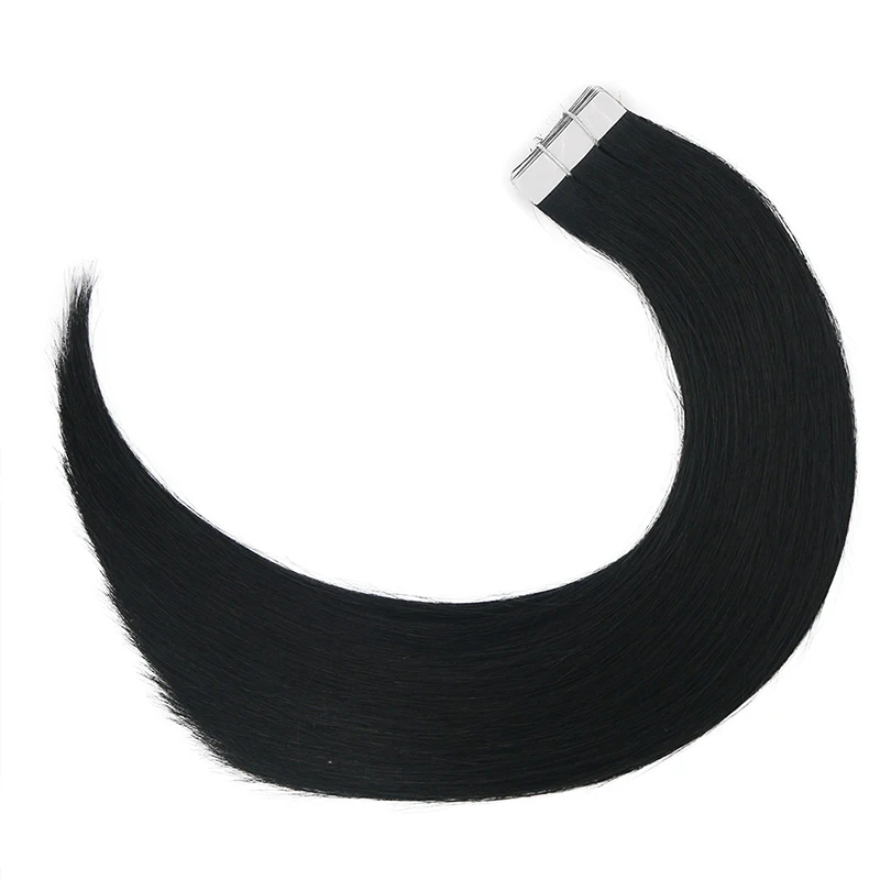 Virgin cuticle aligned mink brazilian tape in extensions 100 human hair