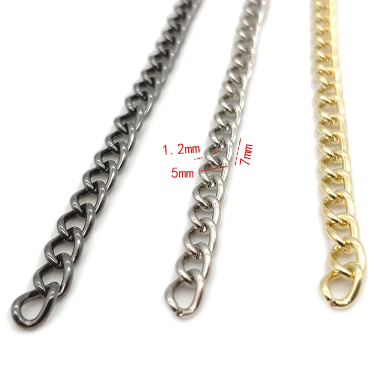 Custom Chain Manufacturer Wholesale Purse Gold Plate Iron Chain for Bag
