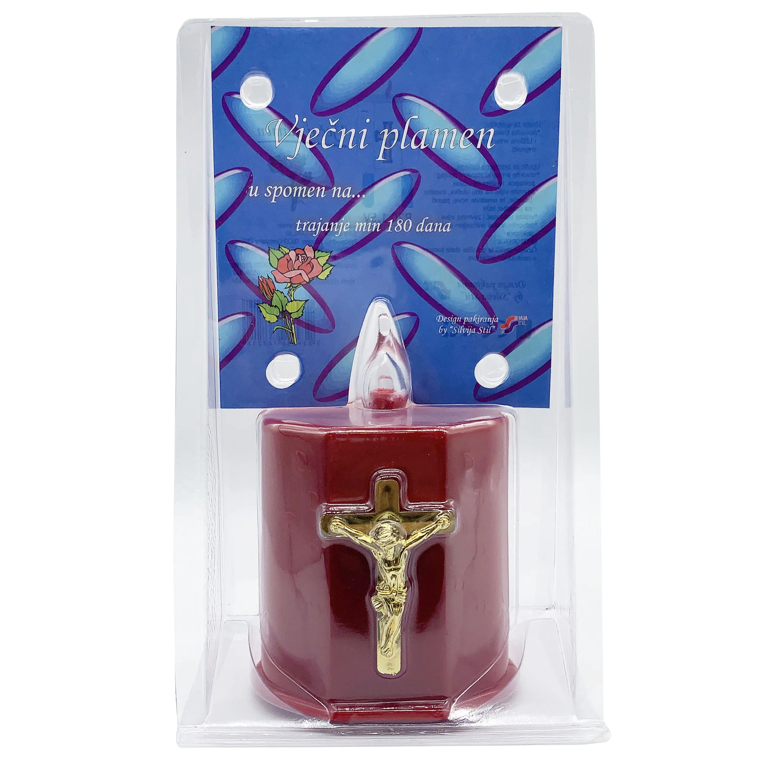 
Waterproof LED grave candle cemetery candle eternal light with batteries flicker effect 