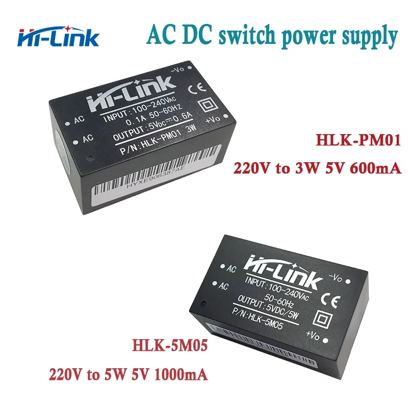 Intelligent household 5watt Ac-dc Smps Pcb Modules HLK-5M05 220V to 5V 5W 1A Transformer Paypal Accept Original Manufacturer