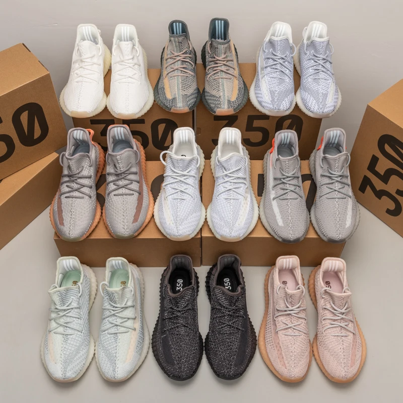 Оригинальные кроссовки Yeezy 350 Putian с логотипом бренда мужские и женские дышащие для бега амортизирующие