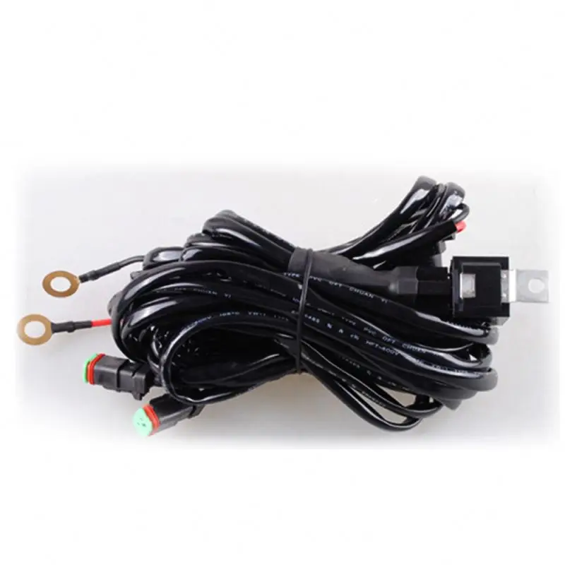 Motorcycle Automotive Wire Harness Led Work Light Wiring Harness with Relay Switch