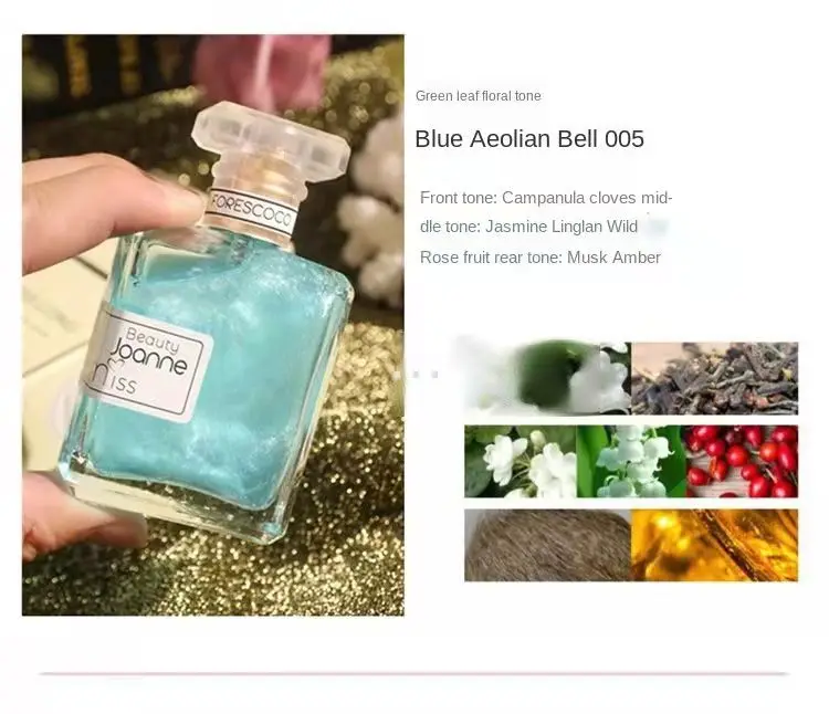 FORESCOCO gold powder flowing sand men and women gold perfume lasting light scent gifts wholesale