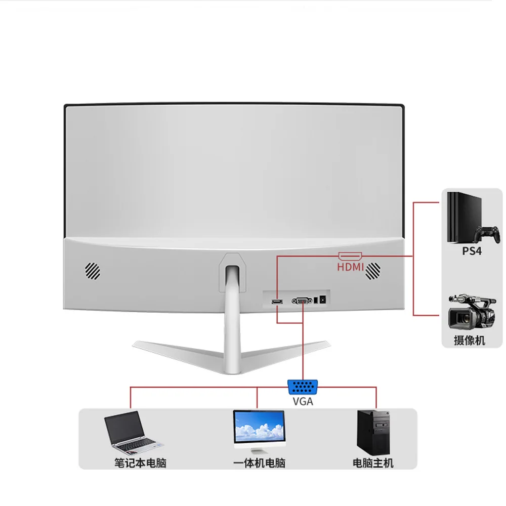  Профессиональный дисплей белый вертикальный 4k СВЕТОДИОДНЫЕ мониторы для ПК full hd рабочего стола 27 дюймов изогнутый купить компьютер игровой