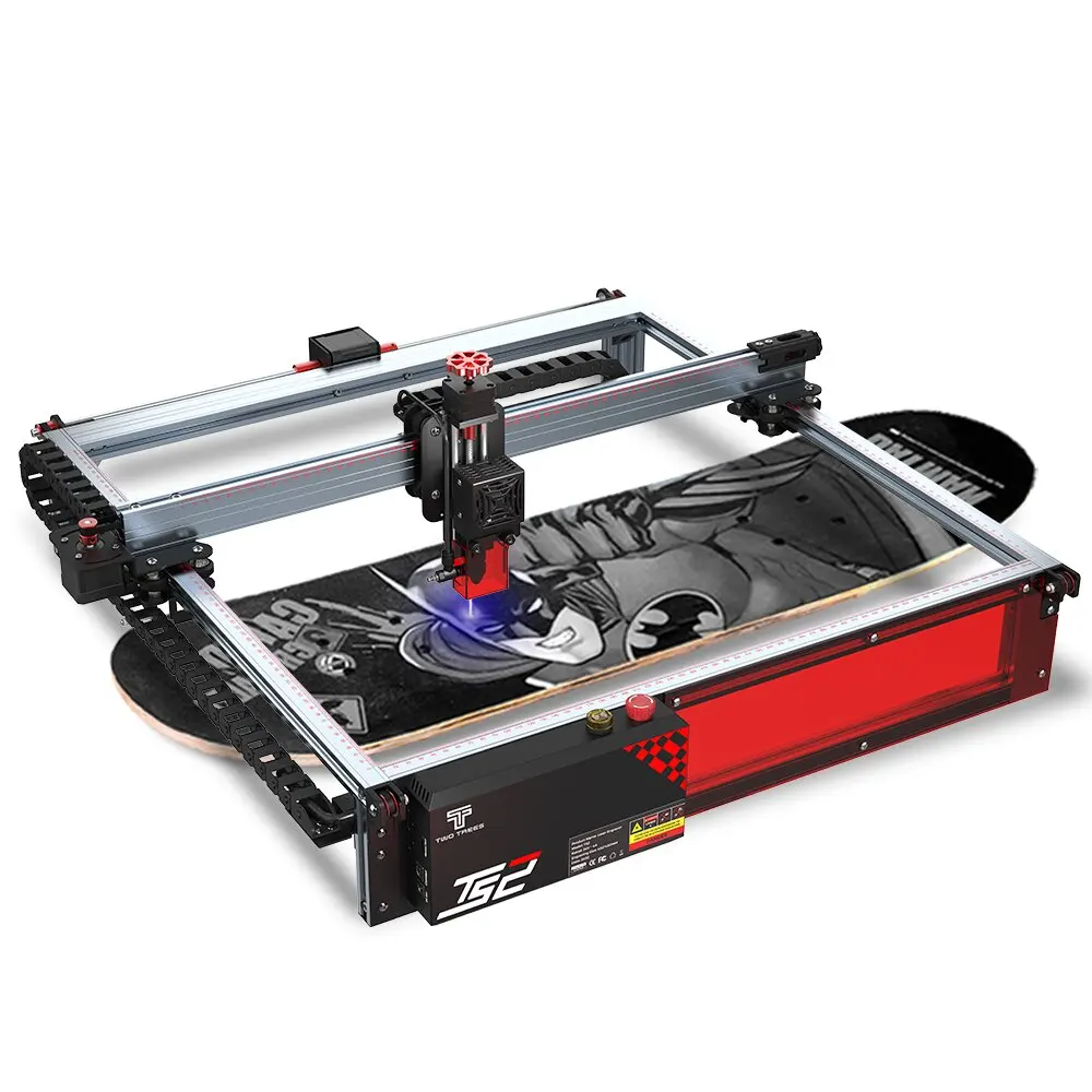 TWOTREES TS-10 Новый гравировальный станок 3D несколько деревянного металла кожа стекло акриловый камень Бумага Пластиковая резина MDF волоконный диод