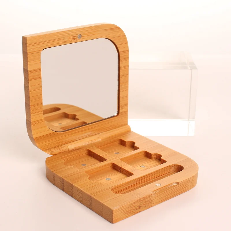 1 color 2color 3color 4color 9-Color Bamboo Eyeshadow Palette with Aluminum Collar Multi-Color Makeup Cosmetic