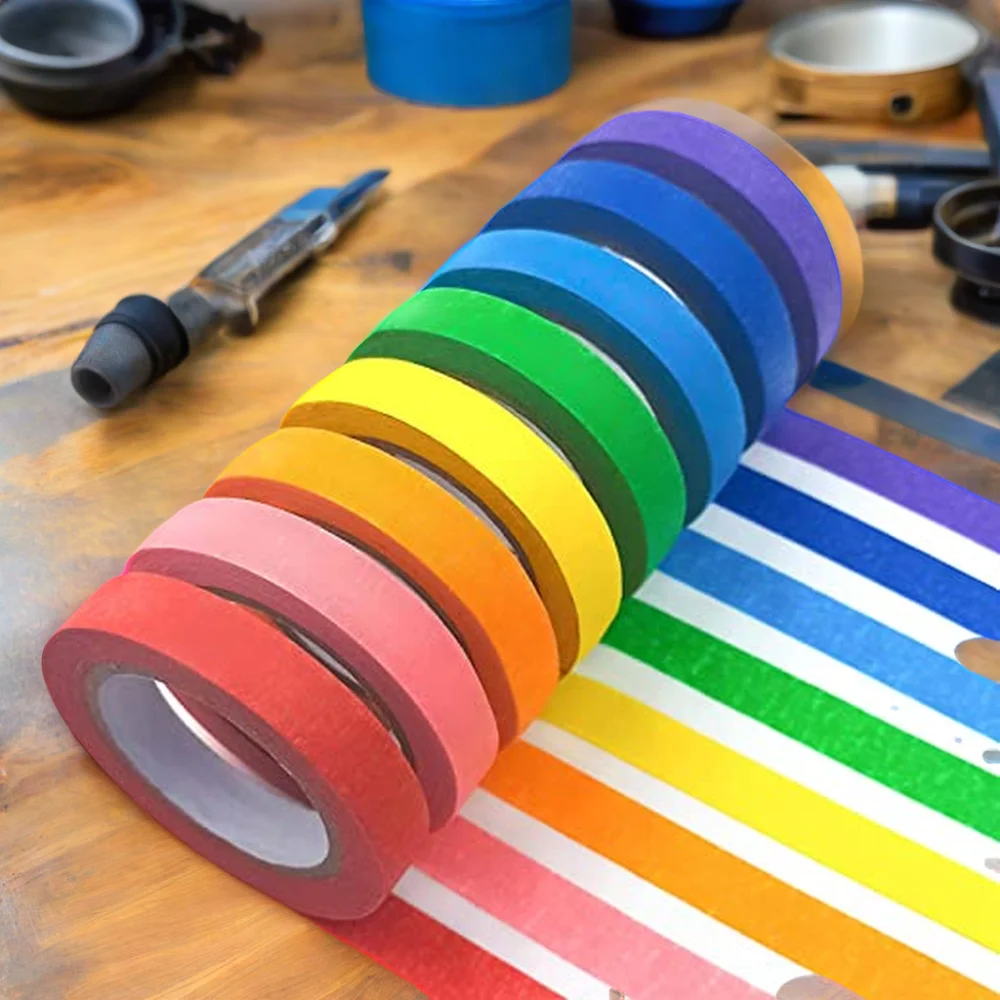 Factory Direct Blue Painters Masking Tape UV Resistant Easy Removal 14 Days Free Sample Hot Pressure Sensitive Masking Paper