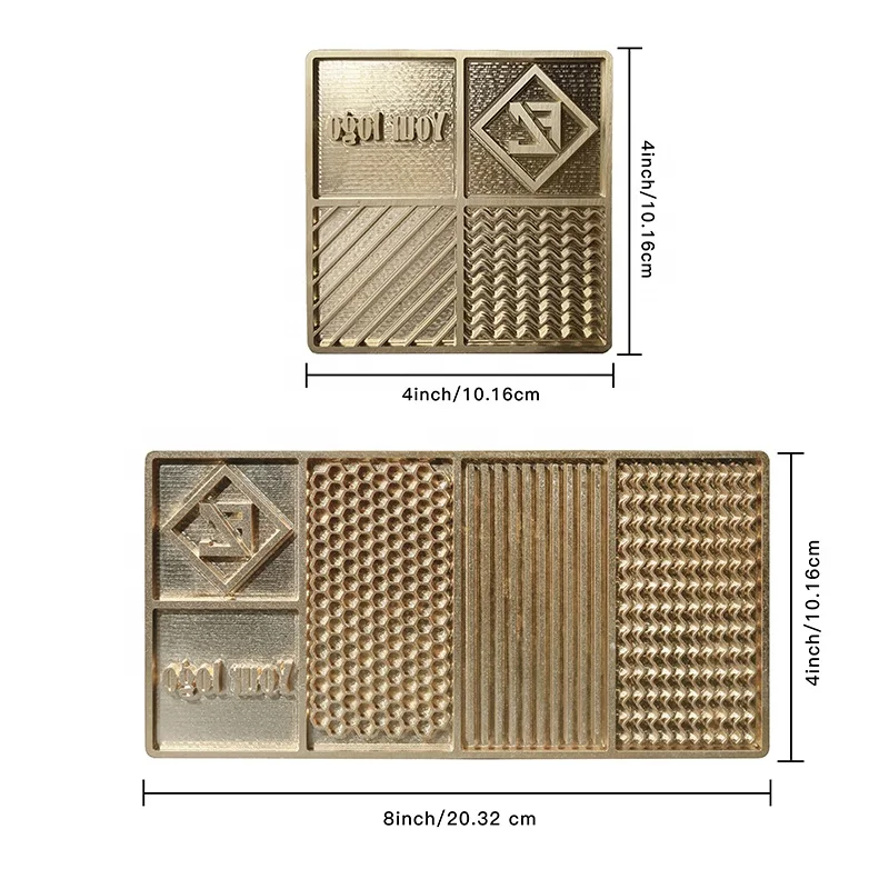 Ice Stamp Plate, Brass Rust Prevention Elegant Safe Ice Designer Tray Thick For Home