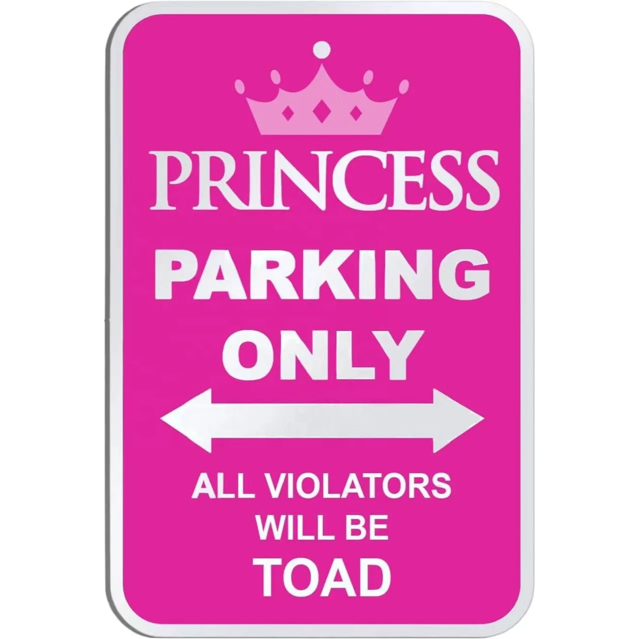 Securun Hot Selling Factory Wholesale Price Premium Quality Aluminum Material Princess Parking Only - 12 x 18 Parking Sign - 3M