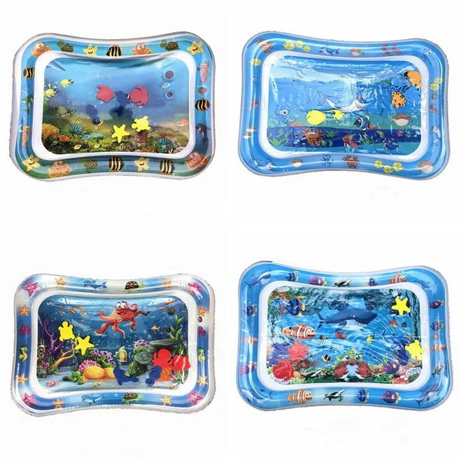 Soft Infant Toddler Inflatable Baby Tummy Time Premium Water Play Mat Cushion