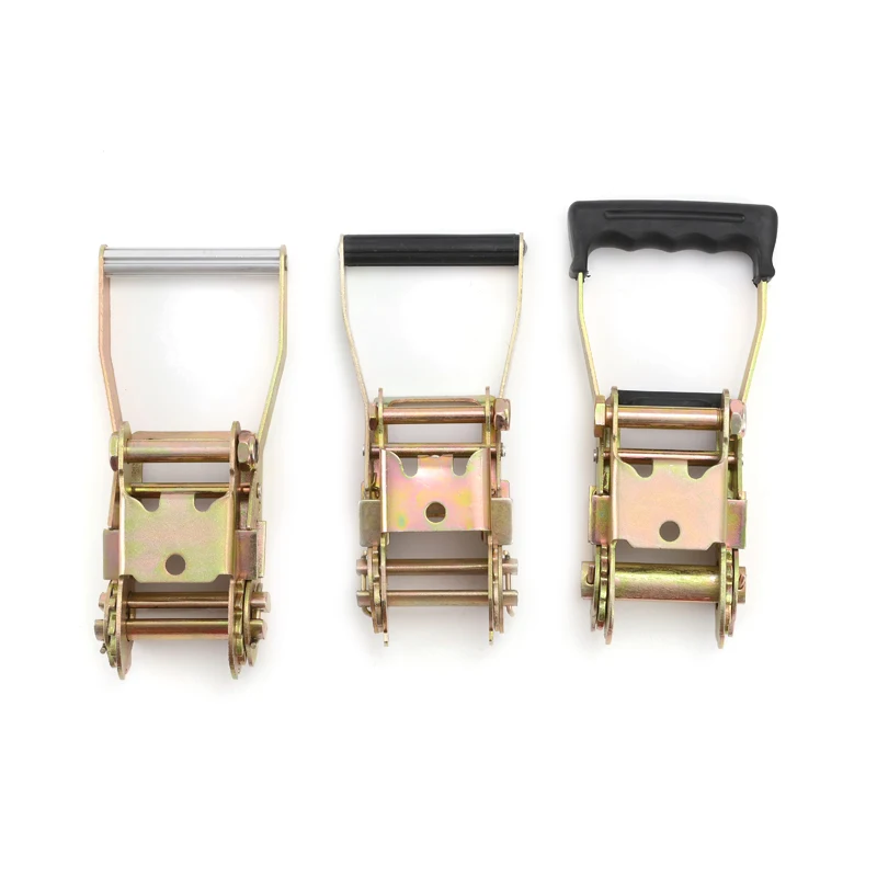 OEM 1Inch 25Mm 5T Steel Rubber Handle Ratchet Buckle For Lashing Strap