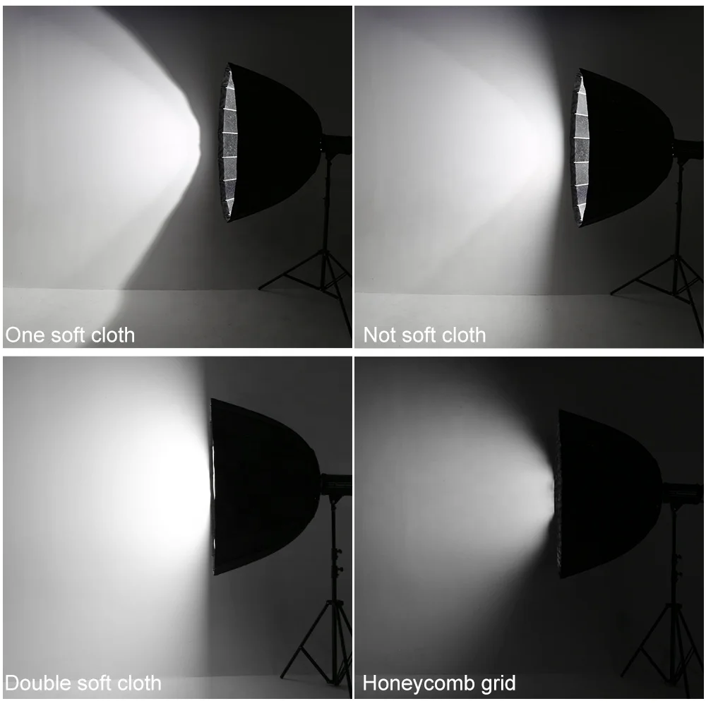 Godox Portable P90L 90CM Deep Parabolic Honeycomb Grid Softbox Bowens Mount Studio Flash Reflector Photo Studio Softbox