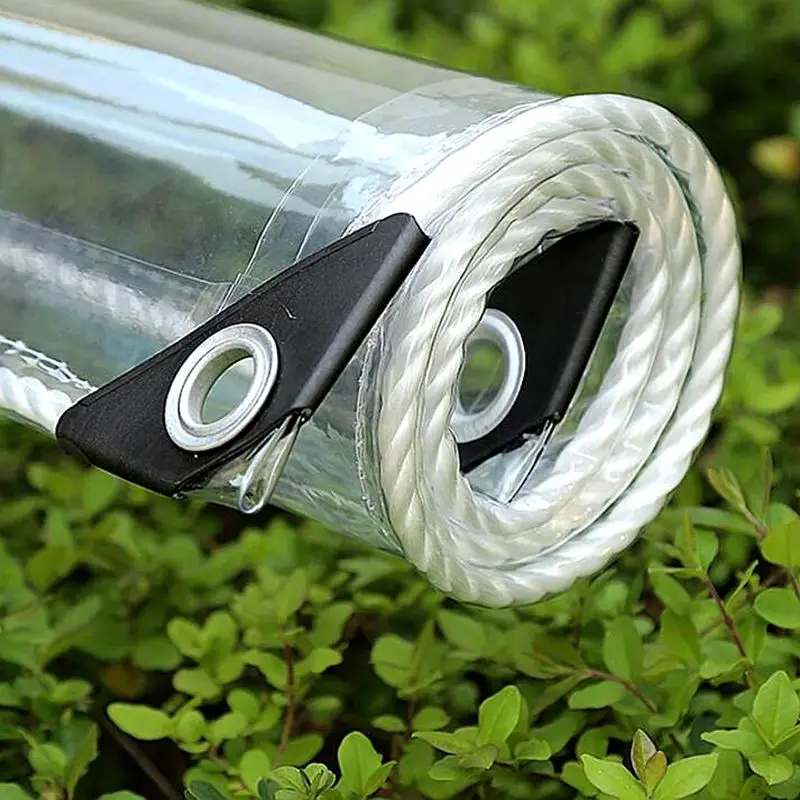 0.3mm Transparent PVC Rainproof Cloth Awnings Garden Balcony Tarp Plants Windproof Protection Cover Greenhouse Film Tarpaulin