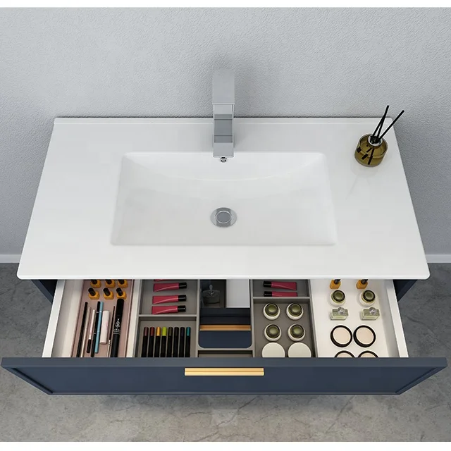 Factory direct sale wall mounted single modern vanity bathroom