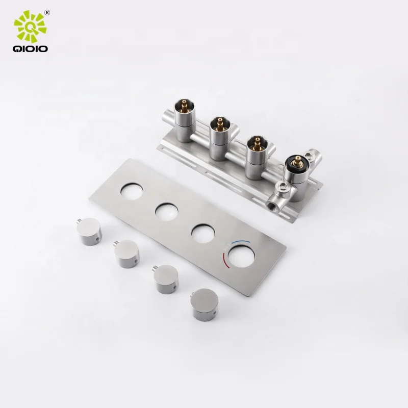 Kaiping factory 304 stainless steel ceiling arm luxury 3-function Concealed Thermostatic Shower