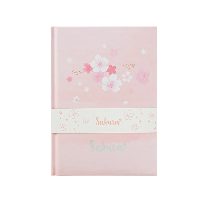 Школьный дневник A5, тетрадь с цветами сакуры, записная книжка в твердом переплете, кавайный пользовательский журнал, блокнот для девочек