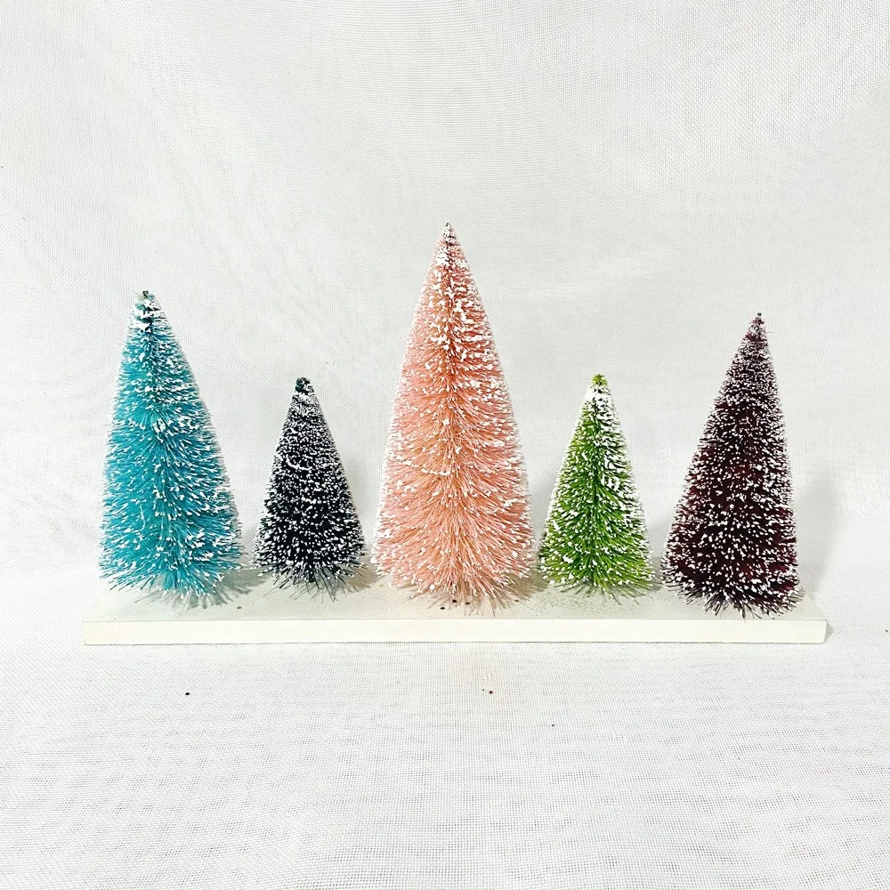 xmas home tabletop ornaments decorations modern Adornos De Navidad mini artificial sisal Christmas tree