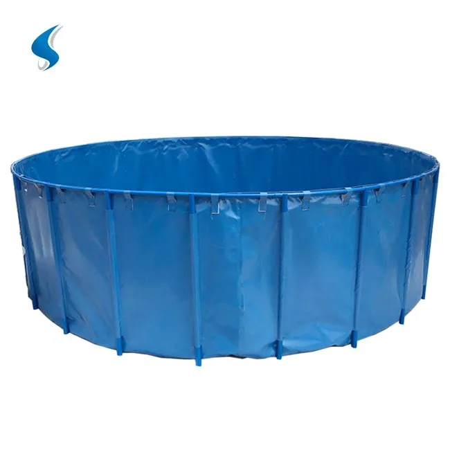 1000L to 20000L PVC Biofloc Ornament Fish Tank Foldable Small Fish Farm Tank