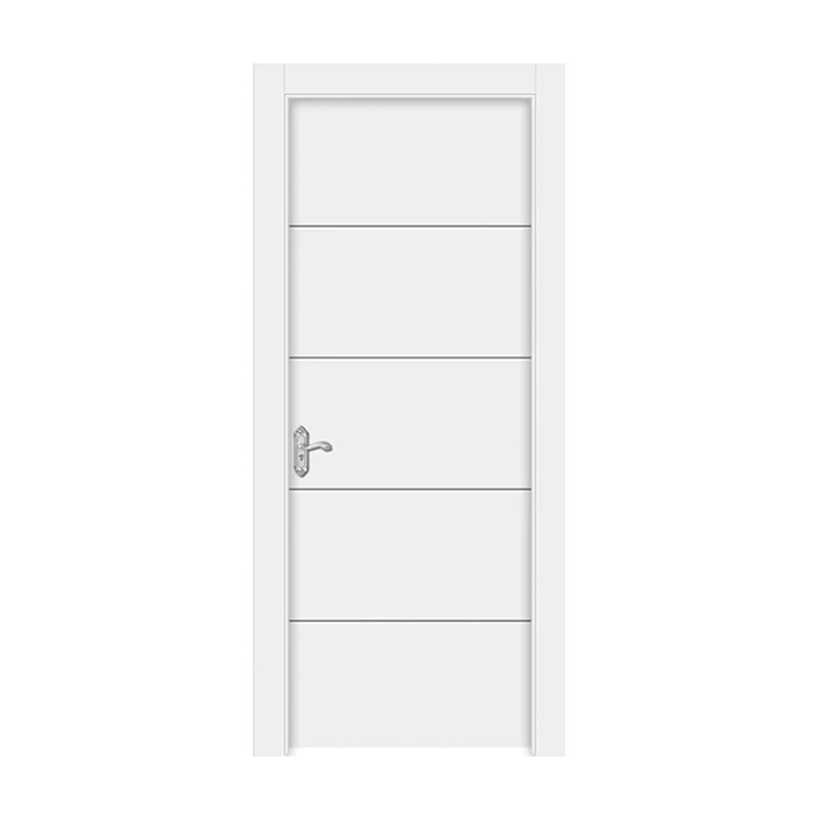 China professional water proof customized size interior white pvc wpc polymer room door for israel market with lock price