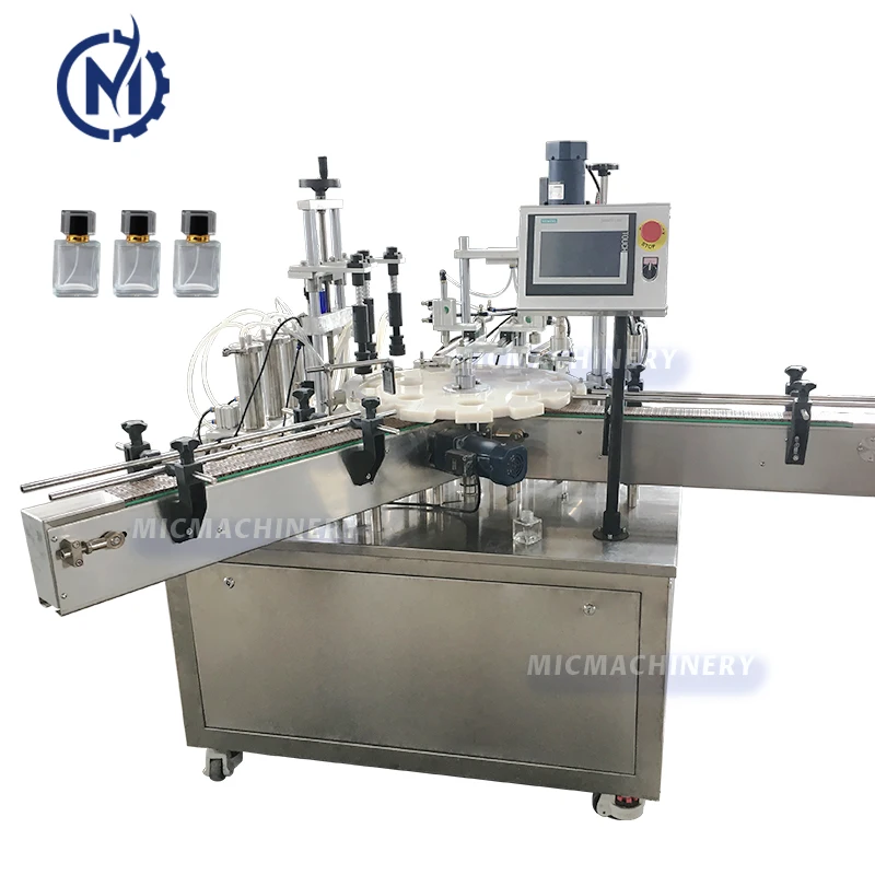 Price automatic small vial bottle crimping and capping mini pocket perfume liquid filling machine