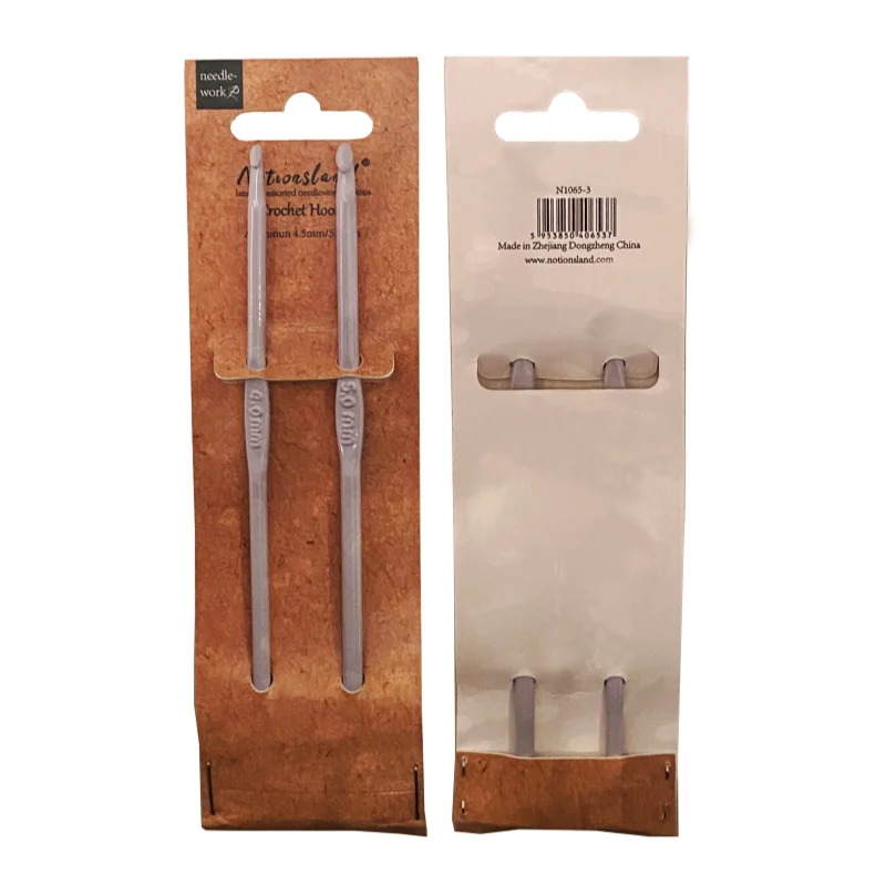 D&D  Plastic Free needlework circular Sock Knitting Needles Crochet Hooks  w/soft Handle paper card packaging wholesale