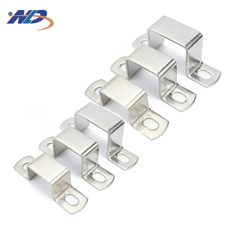 U Shaped Connector Bracket 304 Stainless Steel Bar Security Holder Brackets for Door Window Shed Closed Bar Holder Strut Channel