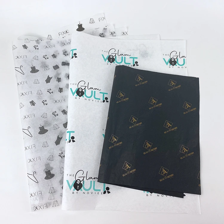 
Wholesale Logo Custom White Wrapping Tissue Paper For Clothes Packing 