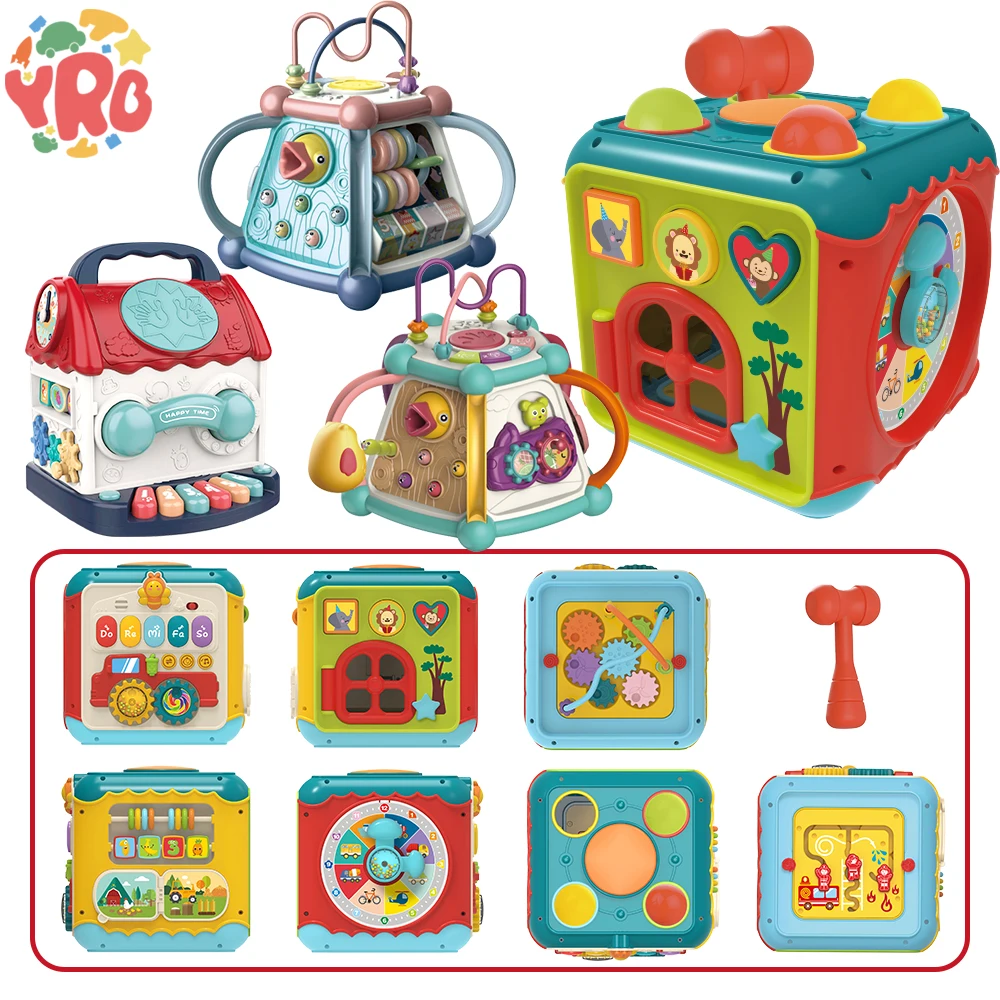 Wholesale Musical Instrunent Game Magic Toy Baby Electric Educational Activity Cube