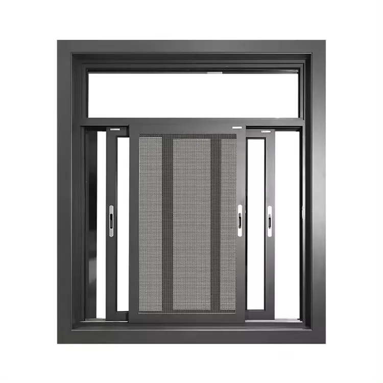 Modern custom soundproof house slide window heat & cold insulation double glazed aluminum sliding glass doors and windows